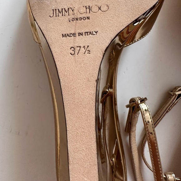 Jimmy Choo Brien 85MM Patent Wedge Sandals - Picture 9 of 9